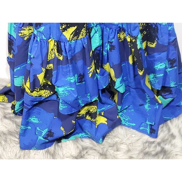 Christopher John Rogers Target Sz 4 Floral Puff Sleeve Tiered Ruffled Maxi Dress - Picture 5 of 8